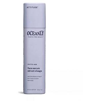 Attitude Oceanly PHYTO-AGE Solid Face Serum, Anti-Aging Serum with Peptides, 30 g, EWG Verified, Plastic-free, Plant and Mineral-Based Ingredients, Vegan Skin Care Products, Unscented