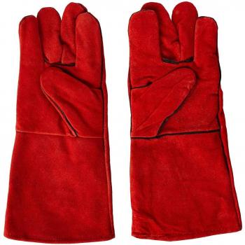 Guantes de Soldador Silverline Forrados de Cuero 330 mm - Protección Total para Soldadura