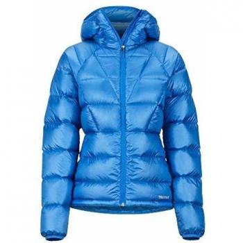 Marmot Wm's Hype Down - Chaqueta con capucha para mujer, Mujer, Chaqueta, 79310-3695-5-L, azul claro, large