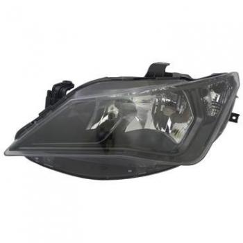 Faro Delantero Izquierdo H7/H7 Van Wezel 4924965 para Seat Ibiza (2012-2016) Color Negro Fumé