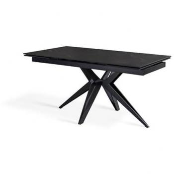 Mesa Extensible WEBMARKETPOINT Cerámica Negra 90 cm x 160-240 cm x 76 cm