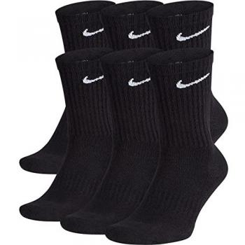 Nike Everyday Cushioned Training Crew Socks 6-Pack - Black - Unisex XL