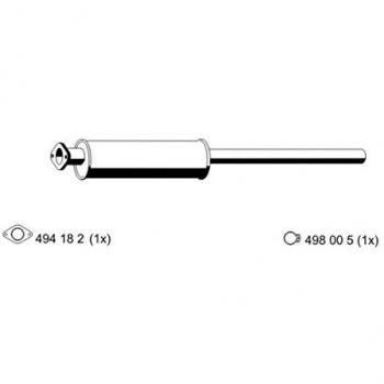 Silenciador Delantero ERNST 313063 para Ford