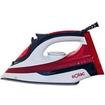 Solac - Plancha de vapor Optima 2600W | Autocontrol Sistema Autolimpieza Antical Antigoteo | 170g/min Vapor Continuo | Suela Cerámica | Depósito 380 ml | Ergonómico | Alta Durabilidad