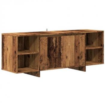 Mueble de TV madera de ingeniería envejecida 130x35x50 cm, madera contrachapada, mueble bajo, mueble de salón, mueble estéreo, mueble de alta fidelidad