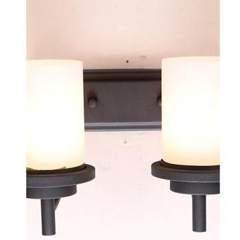 2 * * * * * * * * 60 W Rétro fer style classique Applique murale en peinture traitement avec verre givré
