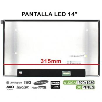 Pantalla LED de 14 para portátil NV140FHM-N63 V8.1 FHD 30 pines