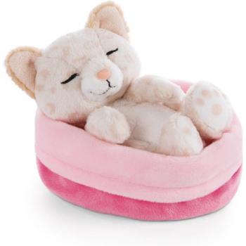 Peluche NICI Gatito Bengalí 12cm en su canasto, tipo: peluche, características: tamaño de 12 cm, diseño de gato bengalí, incluye canasto