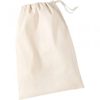 Westford Mill - Bolsa Unisex de algodón con cordón de cordón, Talla XS-XL, Color Beige, Grande