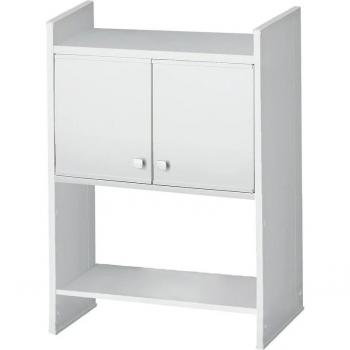 Mueble de 2 puertas para cubrir lavadora Negrari Pasquale 5017P con estante triple en PVC, altura de 79 cm