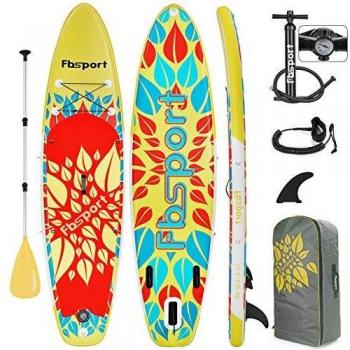 FBSPORT Tabla Sup Hinchable, Tabla de Stand Up Paddling, Tabla Paddle Surf Hinchable, Tabla de Sup, Tabla de Surf Kit con Remo de Aluminio+Bomba+Aleta Desprendible | Longitud: 320cm