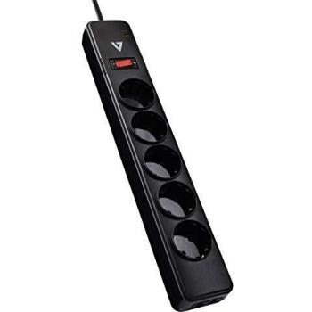 V7 5 Outlet Surge Protector EU ACCS