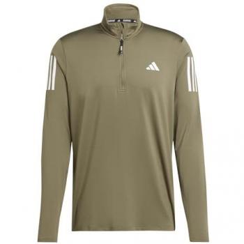 Camiseta técnica de manga larga Adidas Own The Run para hombre en color verde, talla XL