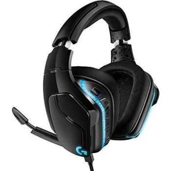 Logitech G635 Auriculares Gaming RGB Alámbrico, Sonido 7.1 Surround, DTS Headphone X 2.0, Transductores 50mm Pro-G, 2,4GHz, Mic Volteable para Silenciar, PC/PS4/Switch - Negro