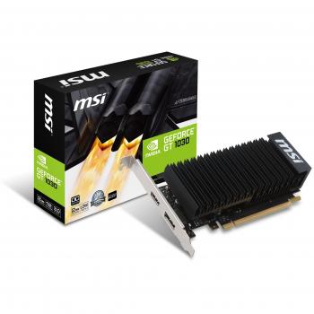 MSI GEFORCE GT 1030 2GH LP OC Graphics Card '2 GB GDDR5, 1x DisplayPort, 1x HDMI, Boost Clock 1518MHz, Base Clock 1265MHz, Low Profile design, HTPC, Passive Fanless Cooling System, NVIDIA'
