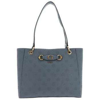 Guess Women's Light Denim Logo Shoulder Bag with Compartments