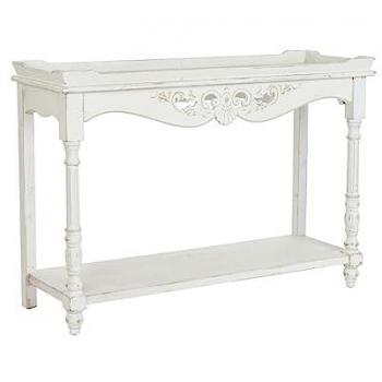 Consola DKD Home Decor 120 x 40 x 84,5 cm Abeto Blanco Madera MDF