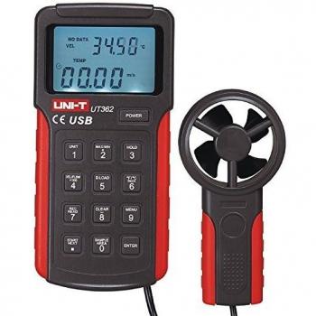 UNI-T UT362 Serie UT360 Anemómetro Digital Avanzado, 2m/s-30m/s, 0°C-40°C/32°F-104°F