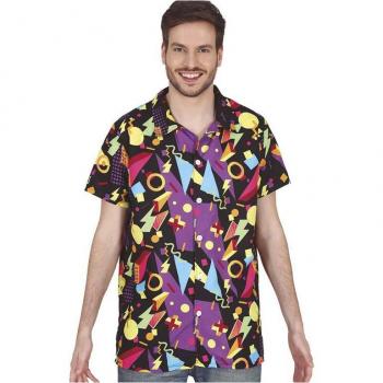 Camisa Oscura de los Años '80 para Adulto