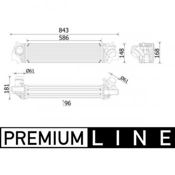 Refrigerador baja temperatura, aire de admisión MAHLE ORIGINAL CI 617 000P