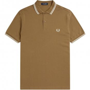 Fred Perry - Polo M3600 Gris Piedra Sombreado / Blanco Nieve / Crudo