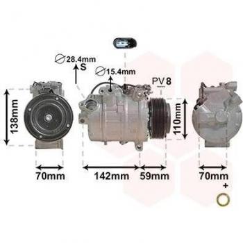 Compresor de aire acondicionado VAN WEZEL 0600K418