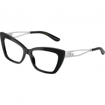 Dolce & Gabbana DG3375B 501 Women's Eyeglasses Black Size 55 - Blue Light Block Available