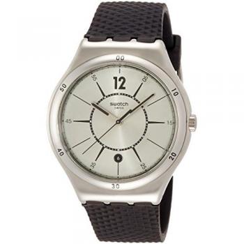 Reloj de Hombre Swatch YWS406 Cuarzo Analógico con Correa de Silicona Negra 42.7mm