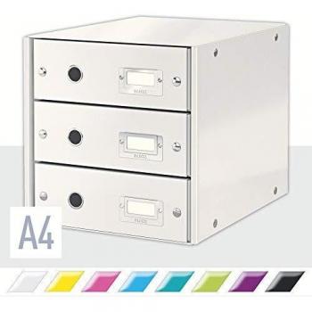 Leitz Buc de cajones, 3 cajones, A4, Blanco, Click and Store, 60480001