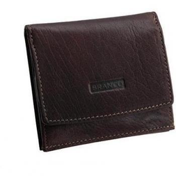 Cartera de piel para hombre de Branco, monedero combinado, de piel auténtica, selección de colores, marrón