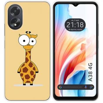 Funda de Silicona para Oppo A38 4G con Diseño de Jirafa y Dibujos