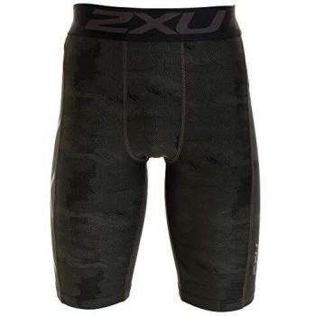 2XU Pantalón Corto de compresión para Hombre Accelerate Print - Ma4633b, Hombre, 9336340727859, Ashphalt Duffel/Nero, S