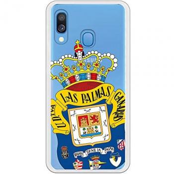 Funda Original Transparente con Escudo de Las Palmas para Samsung Galaxy A20E - Licencia Oficial