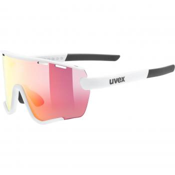 Uvex Sportstyle 236 Small Set Sports Sunglasses White Matte/Mirror Red (CAT 2) + Clear (CAT 0)