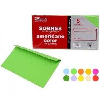 PAC 8 SOBRES COLORES