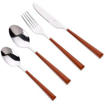Set 16 Piezas Cubertería Acero Inoxidable Safari con Mango Ergonómico y Apto para Lavavajillas