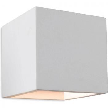Aplique de escayola Troy blanco 1 bombilla 11,5cm G9 interior