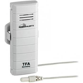 TFA Blooming Weather 30.3301.02 Temperatura transmisor con Cable de Sensor Resistente al Agua – Blanco