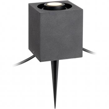 Foco de jardín GARDEN24 Negro 1 bombilla LED decorativa tipo cubo