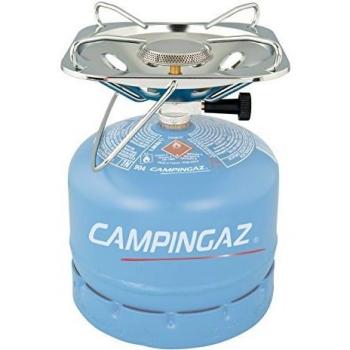 CAMPINGAZ Super Carena, Hornillo Gas Cocina Portátil 1 Fuego Funciona Con Los Cilindros R904 907 3000 W Unisex Adulto, Plateado, Uni