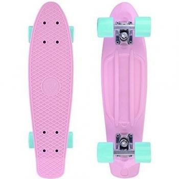 City ridertm monopatín Mint/Pastel de Original Mini Cruiser skateboard 22 pulgadas/57 cm - Retro Skateboards para niños y niñas Lavendel/Mint
