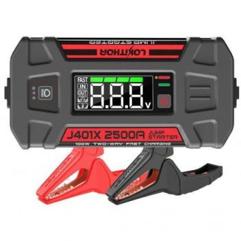 Arrancador de coche y powerbank Lokithor J401X 2500A 12V 20000mAh con linterna, funciona a -40°C
