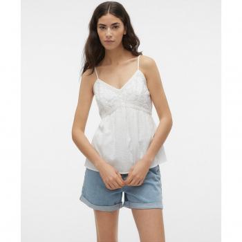Top de tirantas bordado Vero Moda VMKIVA SINGLET TOP WVN BTQ mujer