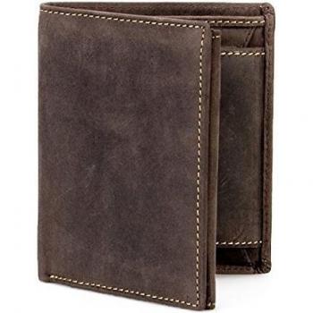 Visconti Hunter Cartera / Billetera de hombre de cuero engrasado desgastado # 708