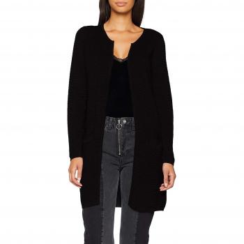 ONLY NOS Onlanna L/s Long Cardigan Knt, Chaqueta Punto para Mujer, Negro