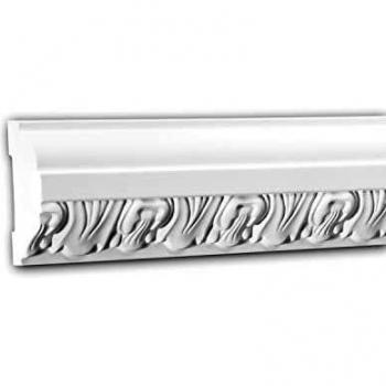 Moldura Decorativa Clásica Blanca de Estuco 2 m - Profhome 151313