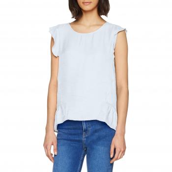 Vila Clothes Viranny S/l Top, Camiseta sin Mangas para Mujer, Blanco
