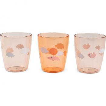Yummi Mini Vaso 3 Pack Happy Clouds Papaya