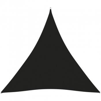 Toldo de vela triangular tela Oxford negro 3,6x3,6x3,6 m