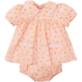 Conjunto de Jesusito estampado con braguita a juego para bebé niña